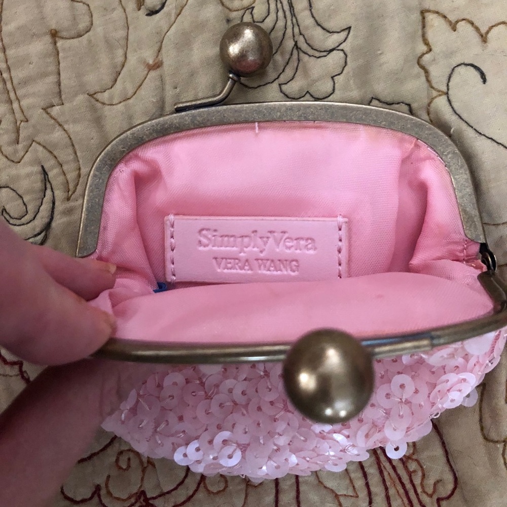 Vera Wang Pink Sequin Mini Clutch - Picture 3 of 8